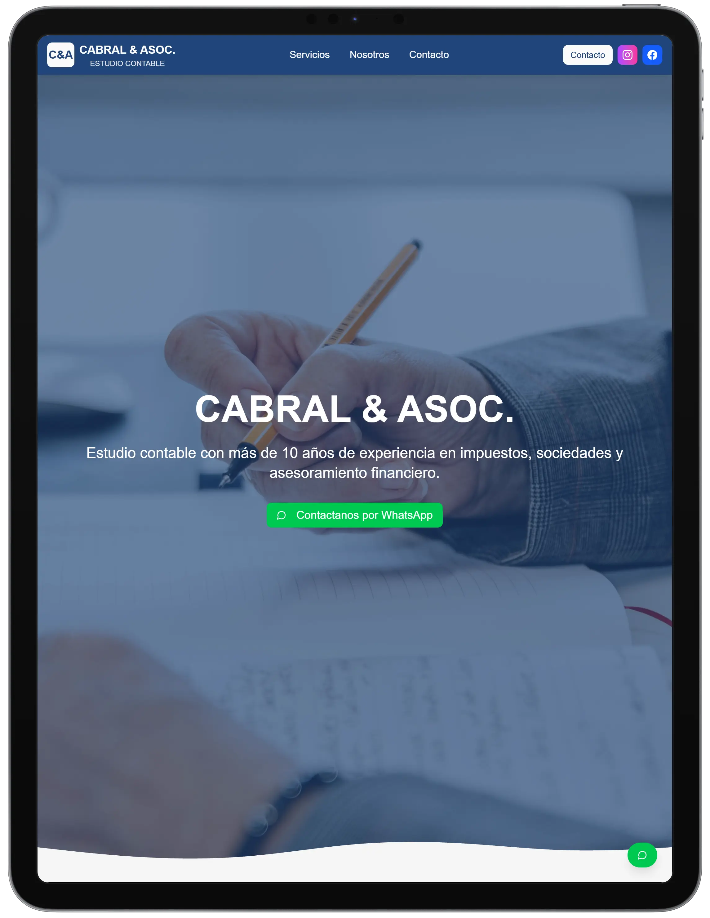 Cabral & Asociados — Estudio Contable tablet