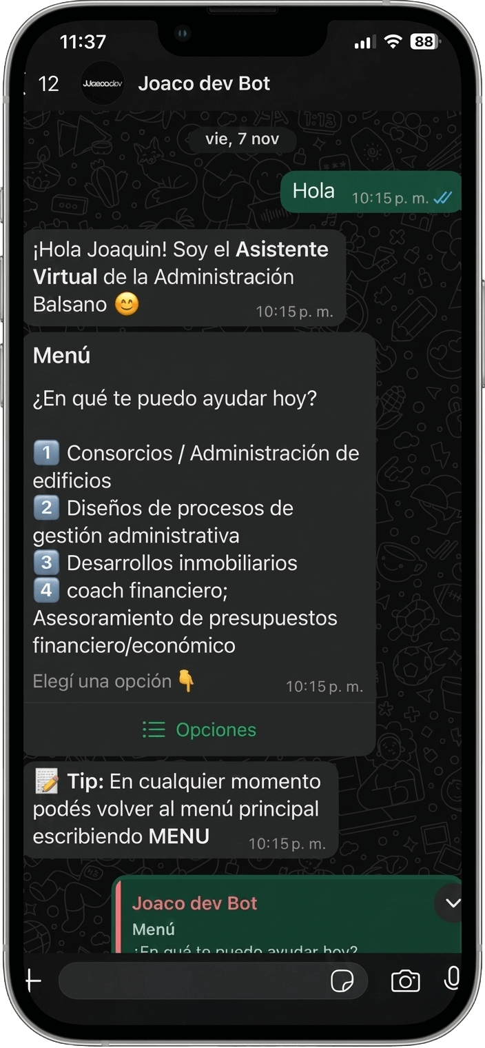 Chatbot WhatsApp para Gestión de Consorcios desktop